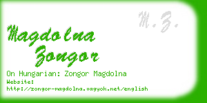 magdolna zongor business card